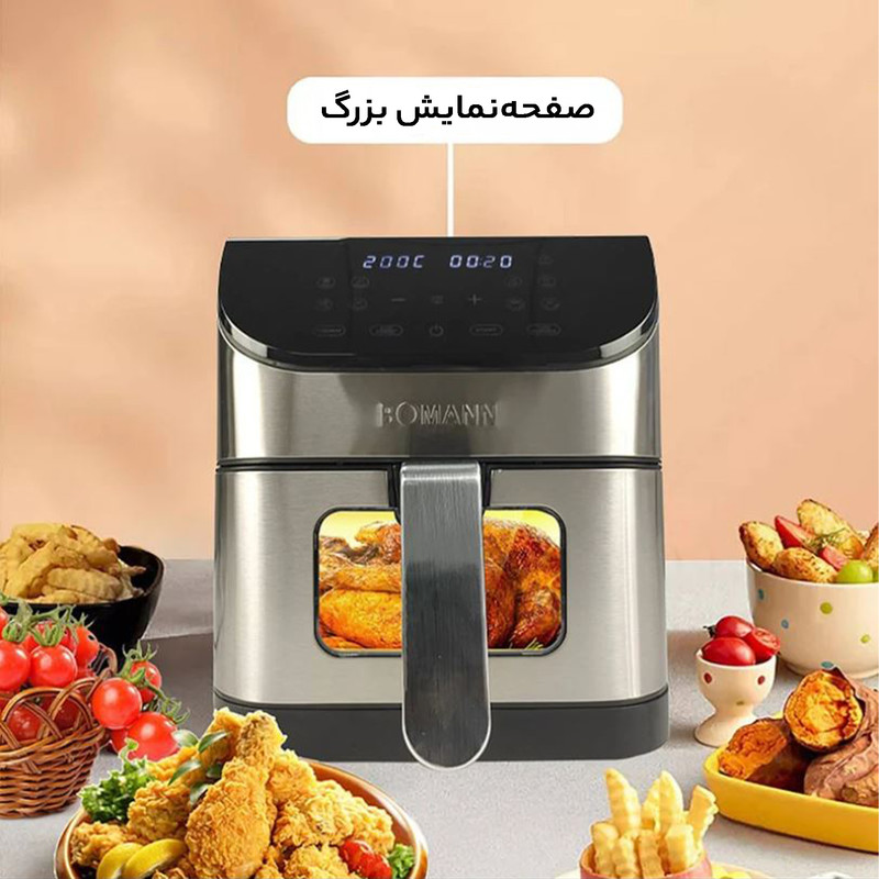 سرخ کن بدون روغن بومن مدل AF-7306 SS - Image 6