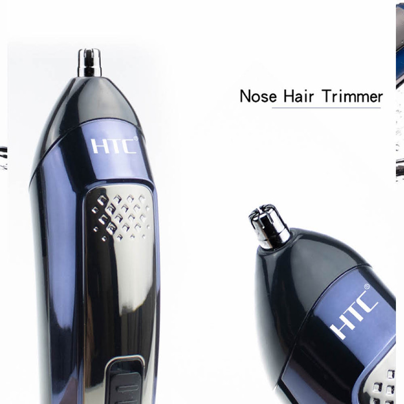 ست ماشین اصلاح موی صورت و بدن شارژی اچ تی سی مدل AT 1207، اصلاح به صورت خط زن و حجم زن، طراحی ارگونومیک، منبع انرژی با برق، تکنولوژی اصلاح به صورت برش چرخشی، مدت زمان شارژ 240 دقیقه و مدت زمان استفاده پس از شارژ 60 دقیقه، سری قابل شستوشو - Image 4