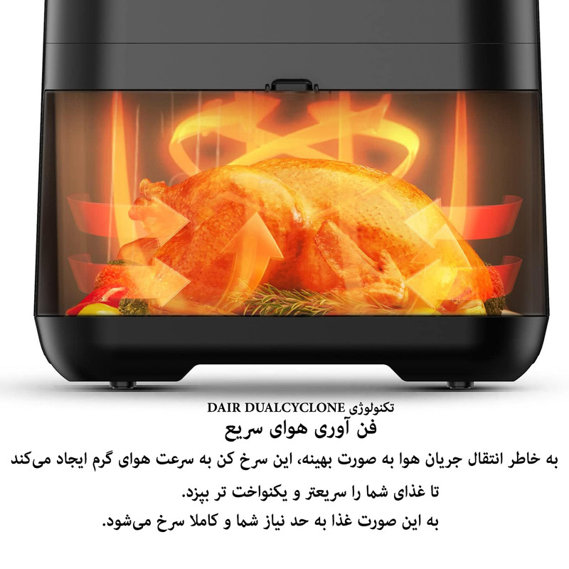 سرخ کن بدون روغن مایدیا مدل MF-CN55D2 - Image 6