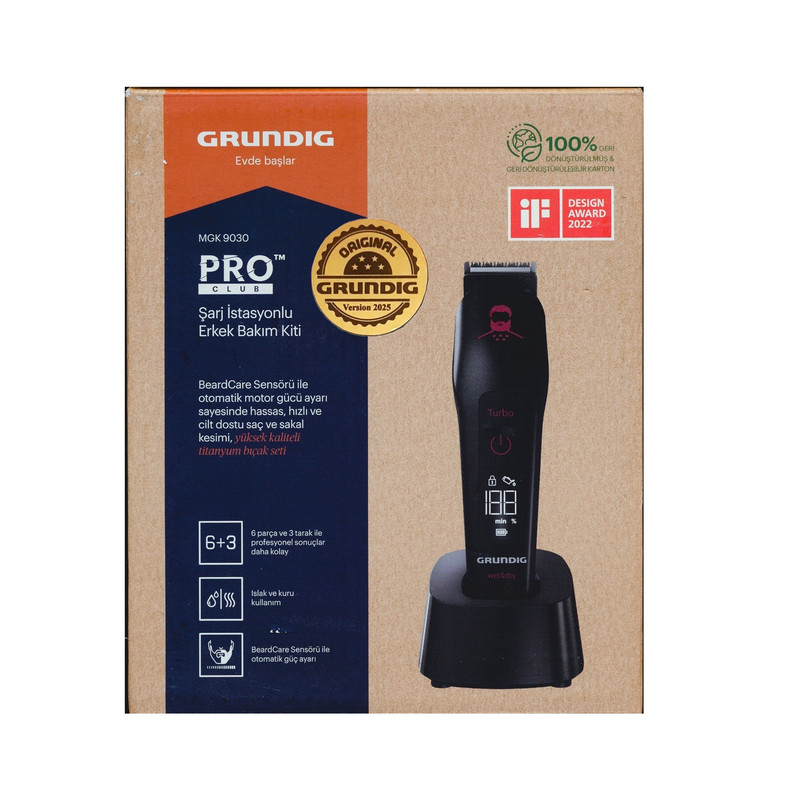 ست ماشین اصلاح موی صورت و بدن شارژی گروندیگ مدل MGK 9030 PRO Version 2025 - Image 12