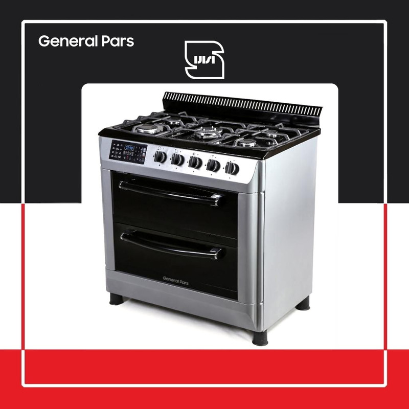 اجاق گاز کابینتی پنج شعله جنرال پارس مدل MX5S-GP-T صفحه لعاب - Image 2