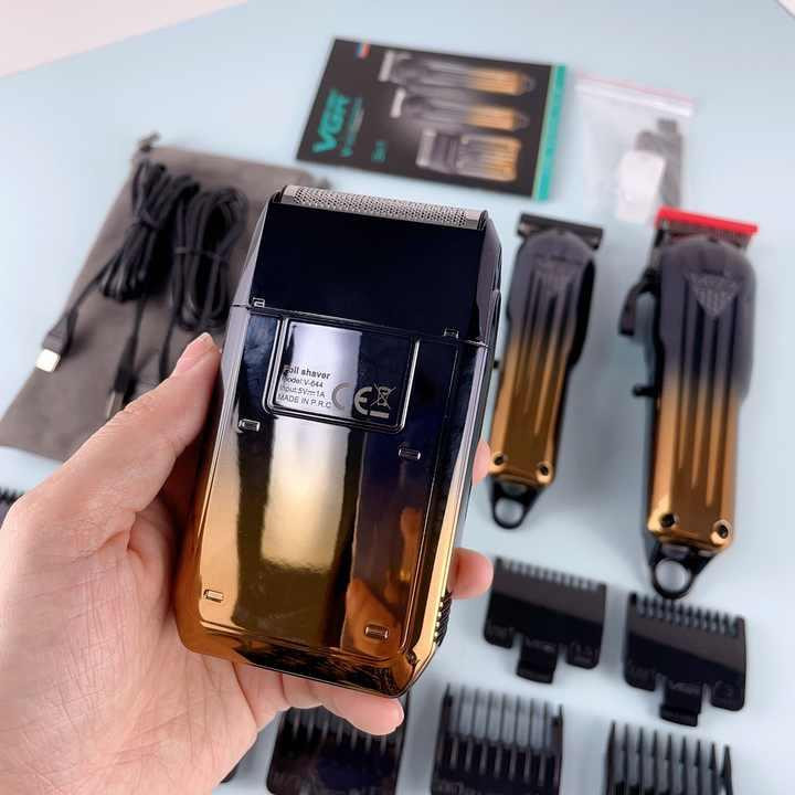 ماشین اصلاح موی سر و صورت شارژی وی جی ار مدل V-644 مجموعه سه عددی - Image 3