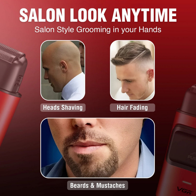 ماشین اصلاح موی صورت شارژی وی جی ار مدل V-307 - Image 8