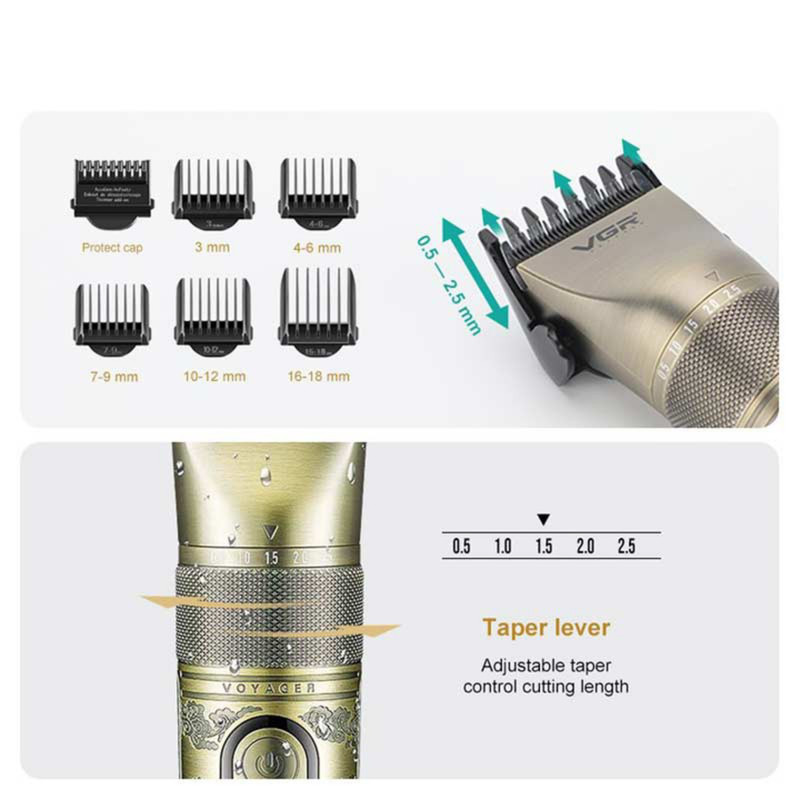 ماشین اصلاح موی سر و صورت شارژی وی جی ار مدل V-659 - Image 7