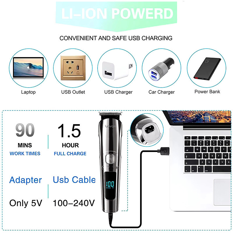 ماشین اصلاح موی سر و صورت شارژی وویور مدل FK-8688T - Image 6