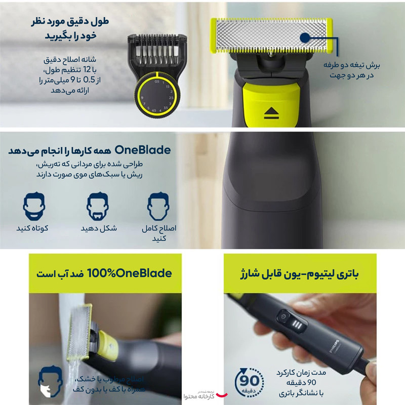 ماشین اصلاح موی صورت فیلیپس مدل QP6530/23 - Image 8