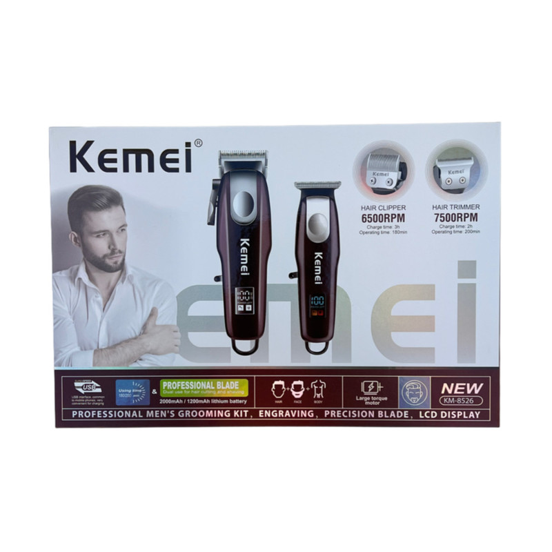 ماشین اصلاح موی سر و صورت کیمی شارژی مدل KM-8526 بسته 2 عددی - Image 3