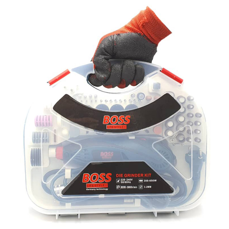 مجموعه 215 عددی فرز انگشتی مینیاتوری و حکاکی باس مدل DIE-GRINDER - Image 2