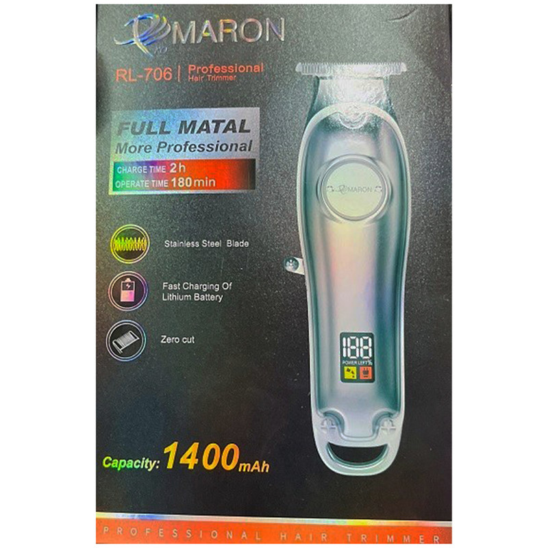 ماشین اصلاح موی سر و صورت پرومارون مدل RL706، اصلاح به صورت تریم، قابلیت اصلاح به صورت صفر، منبع انرژی با باتری قابل شارژ، تکنولوژی اصلاح به صورت صفر زن و خط زن، اندازه اصلاح 2 تا 4 - Image 5