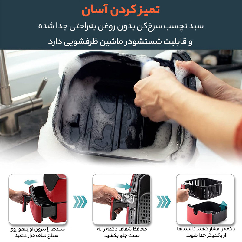 سرخ کن بدون روغن کوزوری مدل CP158-AF - Image 25