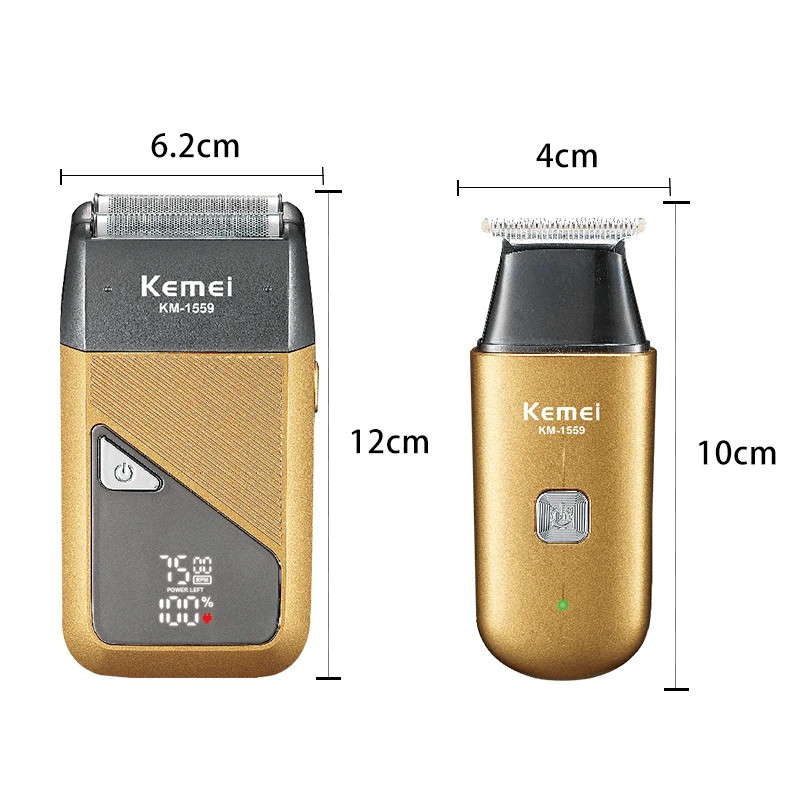 ماشین اصلاح موی سر و صورت شارژی کیمی مدل km-1559 مجموعه دو عددی - Image 2