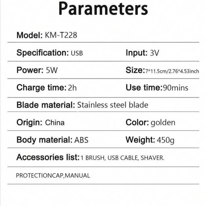 ماشین اصلاح موی صورت شارژی کیمی مدل T228 - Image 2