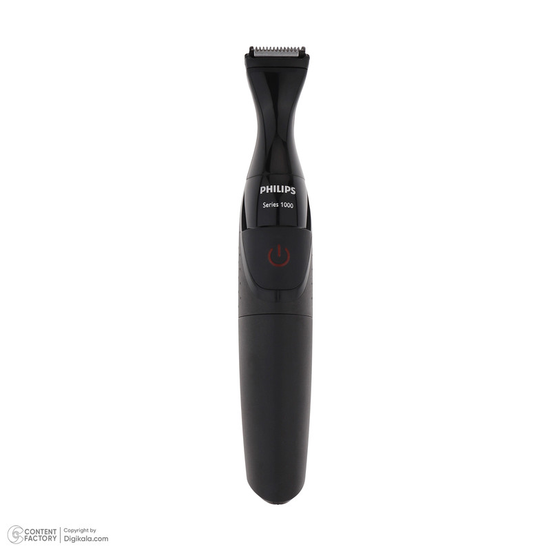 ماشین اصلاح موی صورت و بدن فیلیپس مدل MG1100، اصلاح به صورت تریمر، منبع انرژی باتری AA، تکنولوژی اصلاح به صورت برش مستقیم، به همراه برس تمیز کننده، سه عدد شانه و دو عدد سری، ضد آب و قابل شستشو، جنس تیغه از استیل ضد زنگ - Image 2