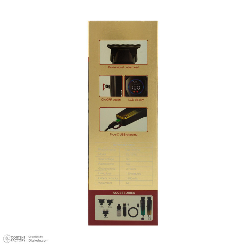 ماشین اصلاح موی سر و صورت شارژی دالینگ مدل DL-0076 - Image 3