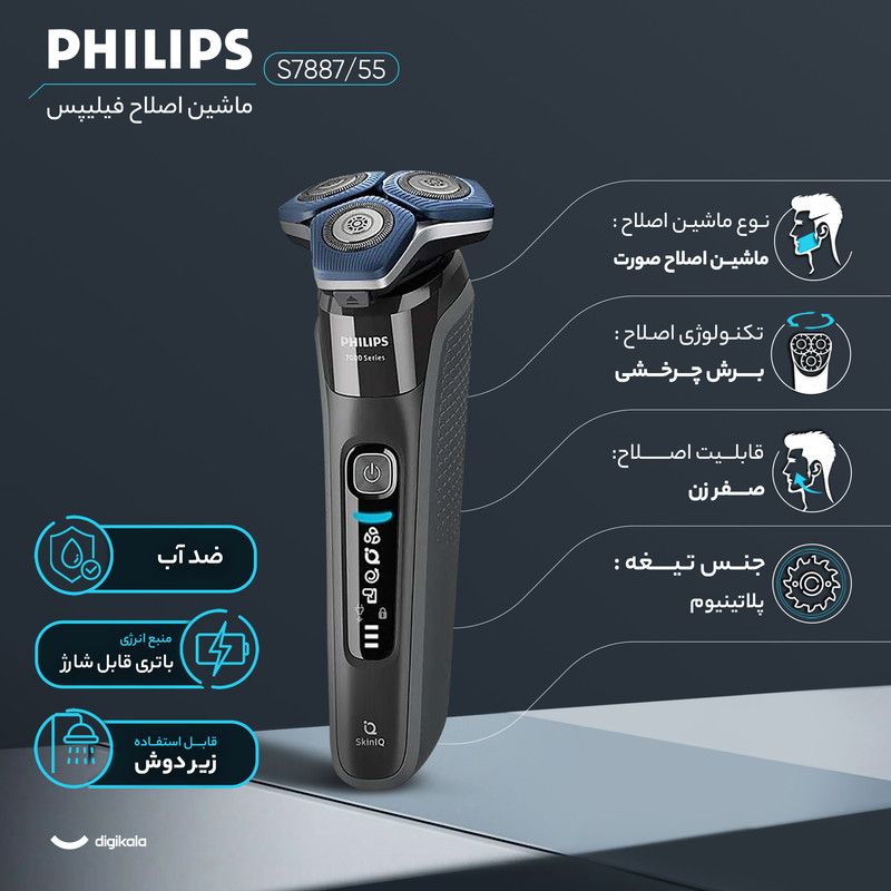 ماشین اصلاح موی صورت فیلیپس مدل S7887/55 - Image 3