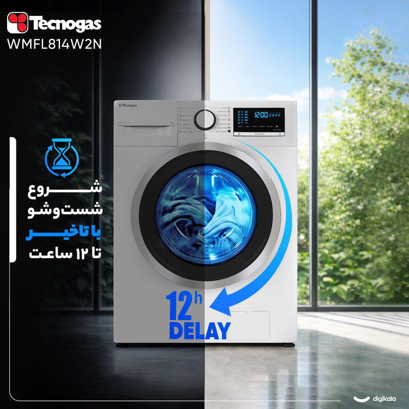 ماشین لباسشویی 9 کیلوگرم اتوماتیک تکنوگاز مدل WMFL914W2N - Image 2