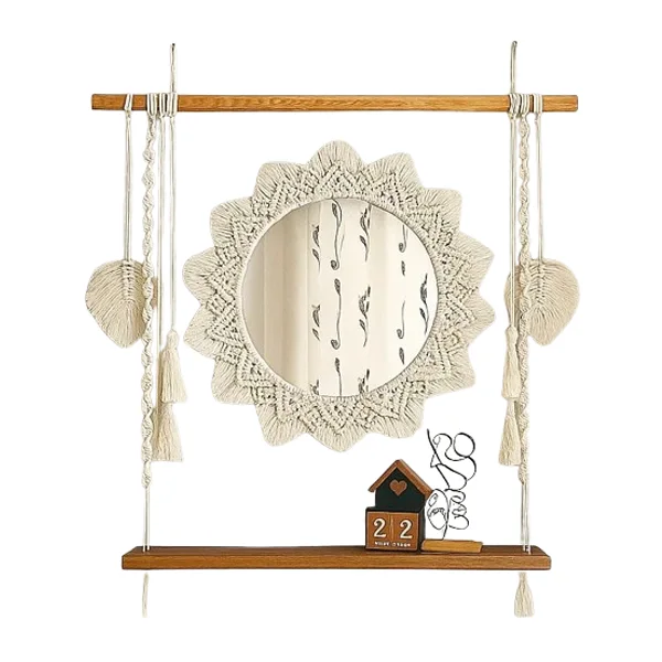 شلف مکرومه کد 9336 با جنس نخ مکرومه اعلا با آینه