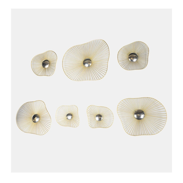 دیوارکوب فلزی هفت تیکه آینه ای مولکولی SA2748