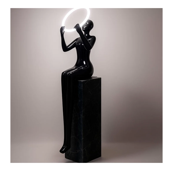 آباژور فیگور انسان مدل راز حلقه (کد 9528) شب خواب و مشکی رنگ