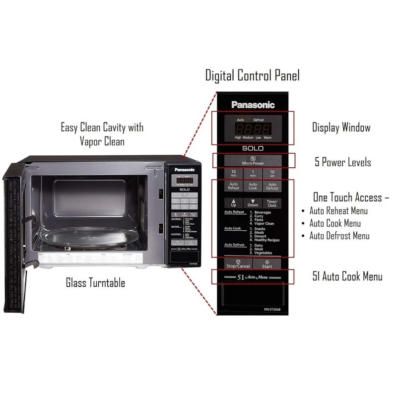 مایکروویو 20 لیتر پاناسونیک مدل NN-ST266B - Image 8