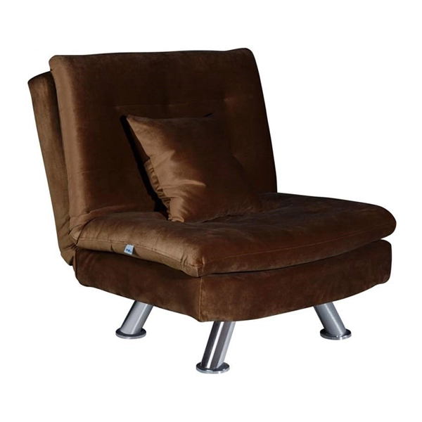 مبل تختخواب شو یک نفره چشمه نور مدل MA-5081-BR