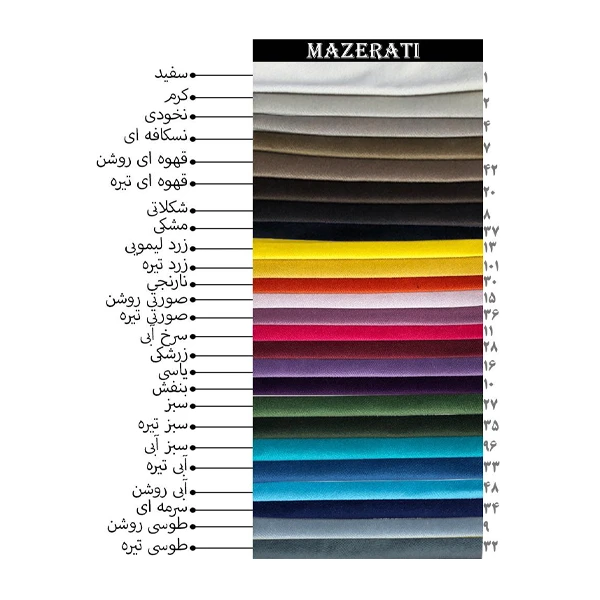 کالیته رنگ پارچه برند چشمه نور