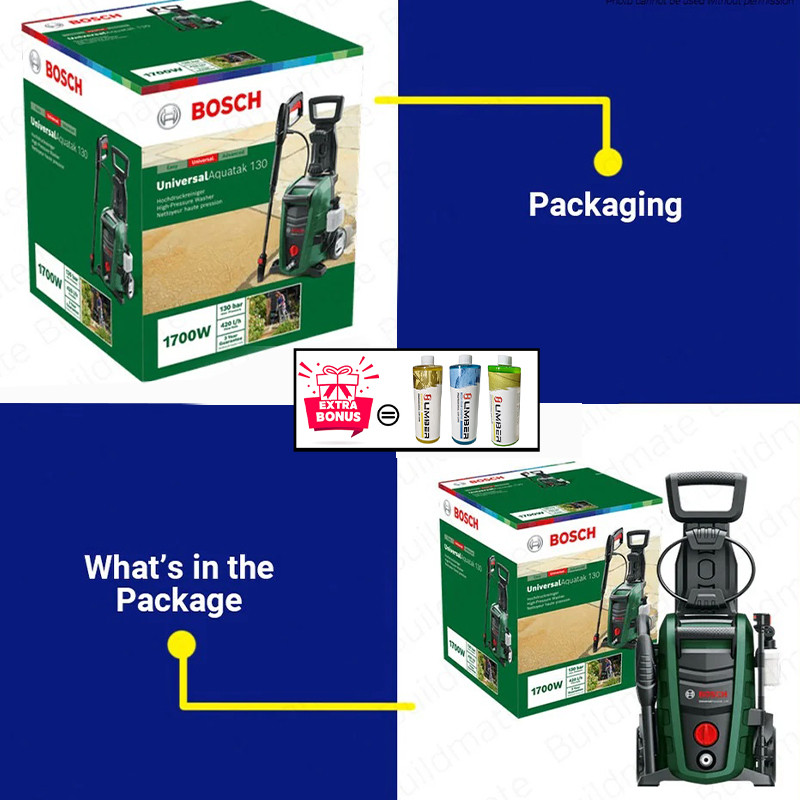 کارواش ذغالی 130 بار 1700 وات بوش مدل AQ 130 - Extra Shampoo - Image 7