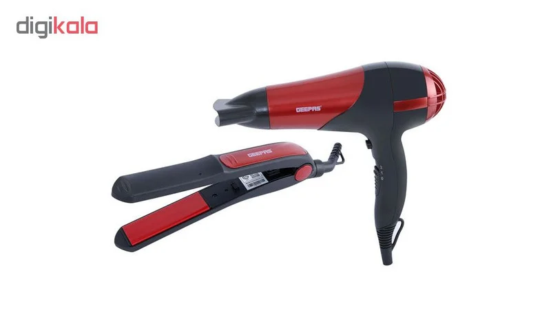 مجموعه سشوار و اتو مو جی پاس مدل GHF86036 - Image 2