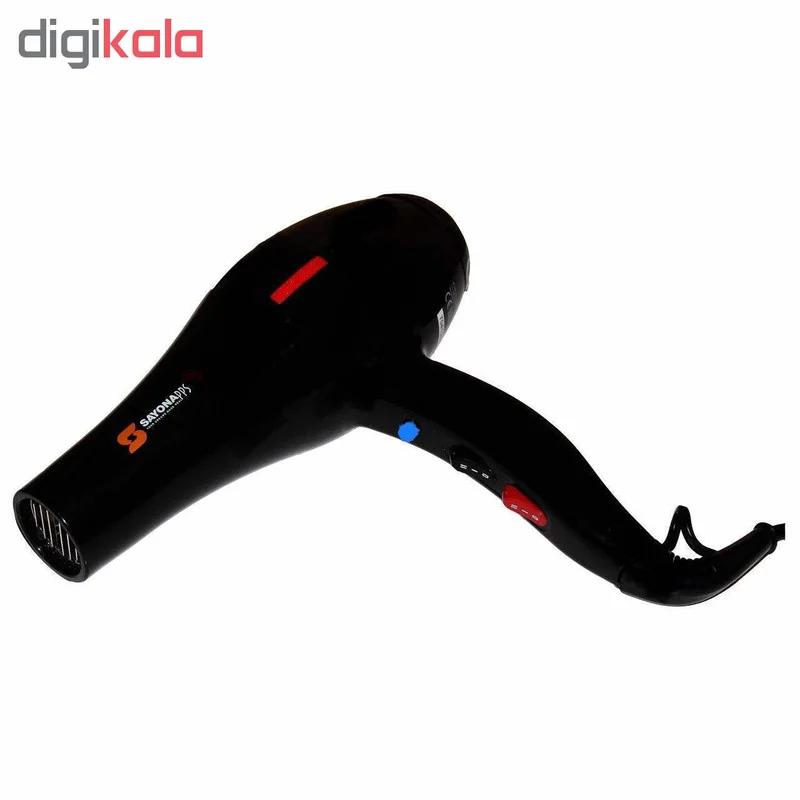 سشوار حرفهای سایونا مدل SY-1200، موتور AC با توان مصرفی 2000 وات، دارای قابلیت تعویض سری و باد سرد، دارای حلقه آویختن، با حالت صافکننده و حجمدهنده، وزن 1100 گرم، تنظیم حرارت 3 حالته و کنترل سرعت 2 حالته، به همراه 2 عدد سری متمرکزکننده پهن و باریک - Image 7