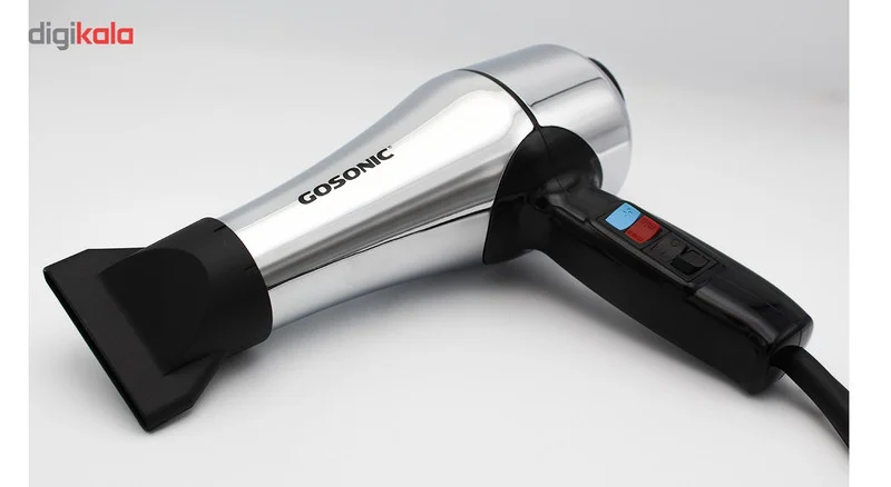 سشوار حرفه ای گوسونیک مدل GHD-229، موتور AC با توان مصرفی 1800 وات، دارای قابلیت باد سرد، فناوری تولید یون، وزن 892 گرم، تنظیم حرارت 3 حالته و کنترل سرعت 2 حالته، به همراه 1 عدد سری متمرکزکننده - Image 5
