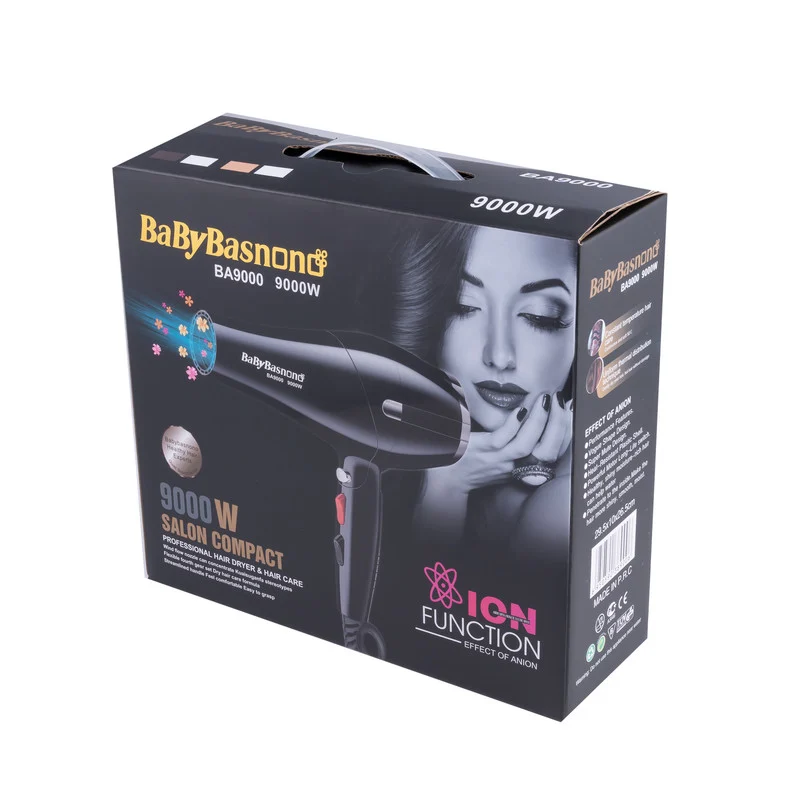 سشوار حرفهای بیبی باس نانو مدل 9000 BA، موتور AC با توان مصرفی 9000 وات، دارای قابلیت تعویض سری، باد سرد و فناوری تولید یون، با حالت صافکننده و حجمدهنده، تنظیم حرارت 3 حالته و کنترل سرعت 2 حالته، به همراه 2 سری متمرکزکننده - Image 5