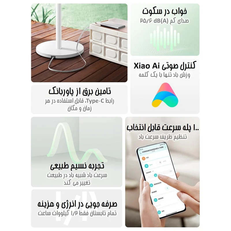 پنکه شیائومی مدل 1X Upgraded - Image 4