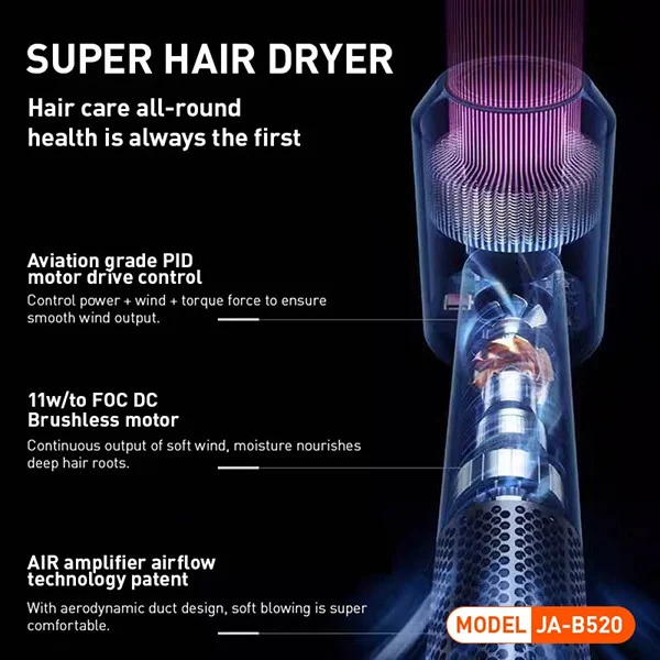 سشوار مسافرتی 1600 وات جکنگ مدل JA-B520 - Image 17