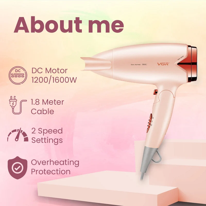 سشوار مسافرتی وی جی ار مدل V-428 - Image 6