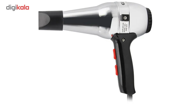 سشوار خانگی گوسونیک مدل GHD-224، موتور با توان مصرفی 1600 وات، دارای قابلیت باد سرد، دارای حلقه آویختن، وزن 600 گرم - Image 7
