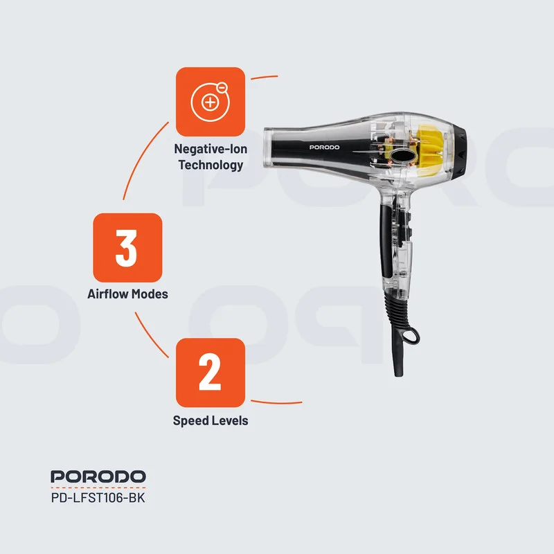 سشوار نیمه حرف ای 2000 وات پرودو مدل LFST106 - Image 3