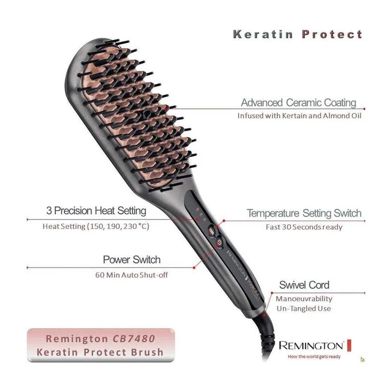 برس حرارتی رمینگتون مدل CB7480 - Keratin Protect - Image 2