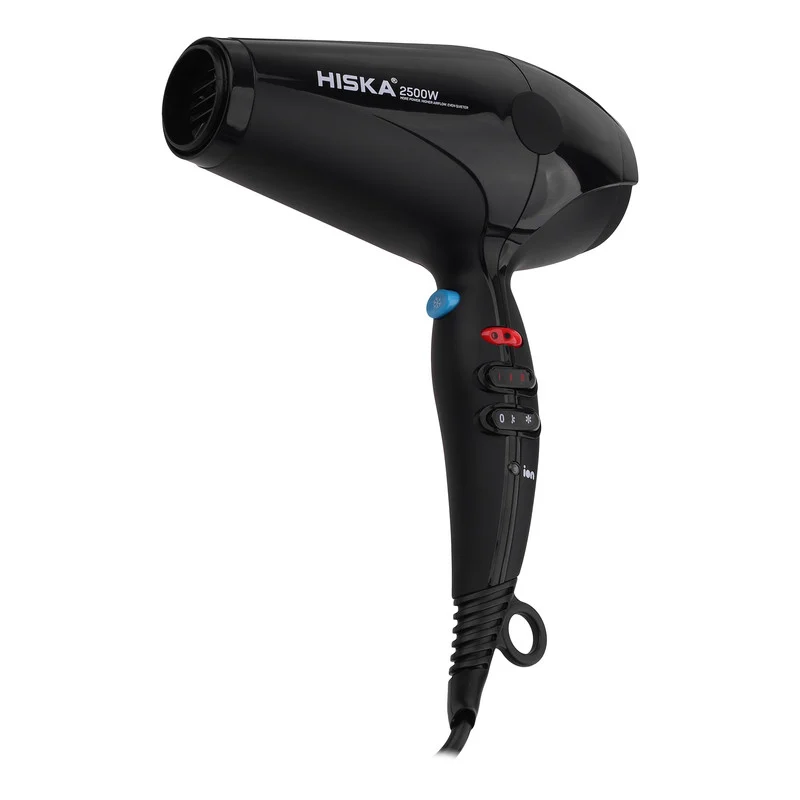 سشوار حرفهای هیسکا مدل H5261، موتور AC با توان مصرفی 2500 وات، دارای قابلیت باد سرد، فناوری تولید یون، دارای حلقه آویختن، با حالت صافکننده و حجمدهنده، وزن 1350 گرم، تنظیم حرارت 4 حالته و کنترل سرعت 2 حالته، به همراه دیسپانسر و 2 عدد سری متمرکزکننده - Image 2