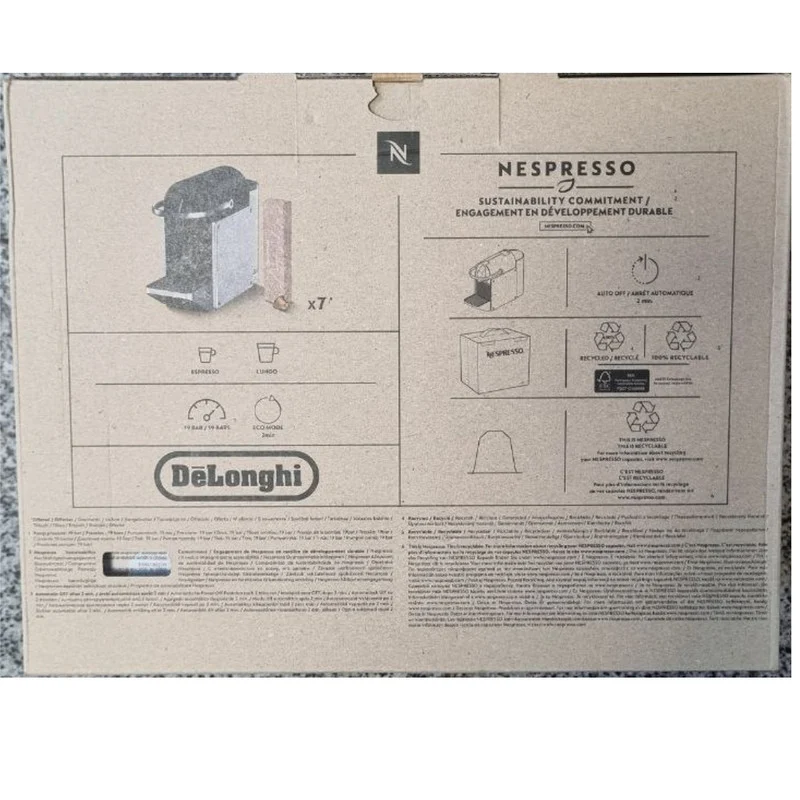 اسپرسو ساز 1000 میلیلیتر نسپرسو مدل DeLonghi EN 127 S Pixie - Image 7