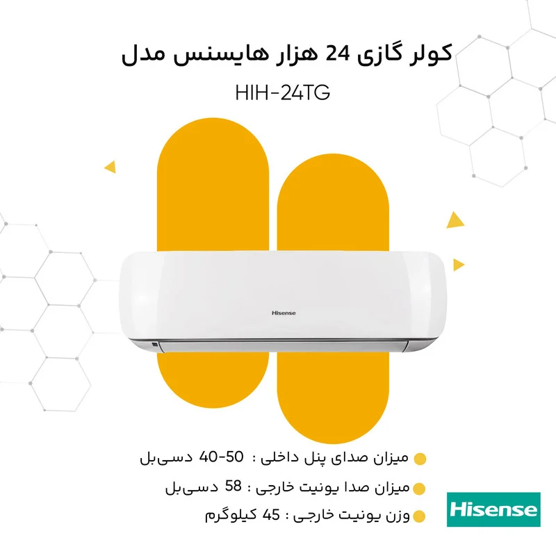 کولر گازی اسپلیت دیواری 24000 اینورتر هایسنس مدل HIH-24TG - Image 14