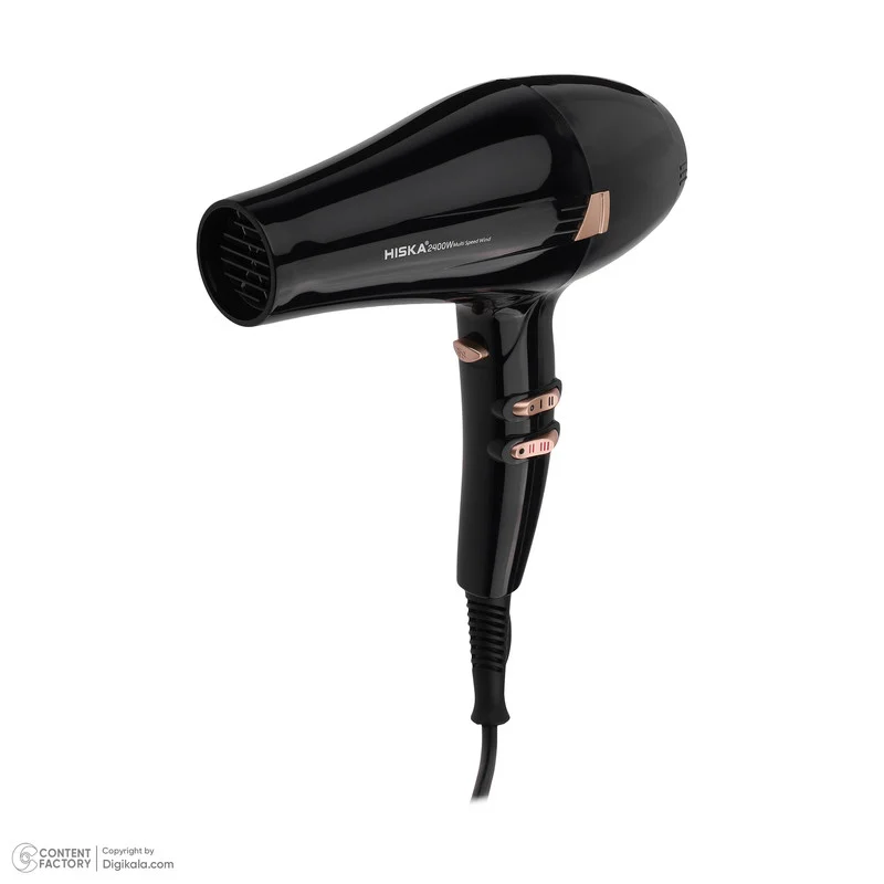 سشوار حرفهای هیسکا مدل H5253، موتور AC با توان مصرفی 2400 وات، دارای قابلیت باد سرد، فناوری تولید یون، حلقه آویختن، با حالت فرکننده، صافکننده و حجمدهنده، وزن 1100 گرم، تنظیم حرارت 3 حالته و کنترل سرعت 2 حالته، به همراه 2 عدد سری متمرکزکننده - Image 9