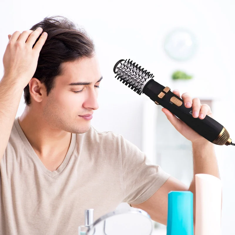 سشوار برسدار چرخشی حرفهای انزو مدل EN-746، موتور AC با توان مصرفی 6600 وات، دارای قابلیت باد سرد، با حالت صافکننده و حجمدهنده، وزن 400 گرم، تنظیم حرارت 2 حالته و کنترل سرعت 2 حالته، به همراه سری برسدار گرد باریک، پهن و تخت - Image 3