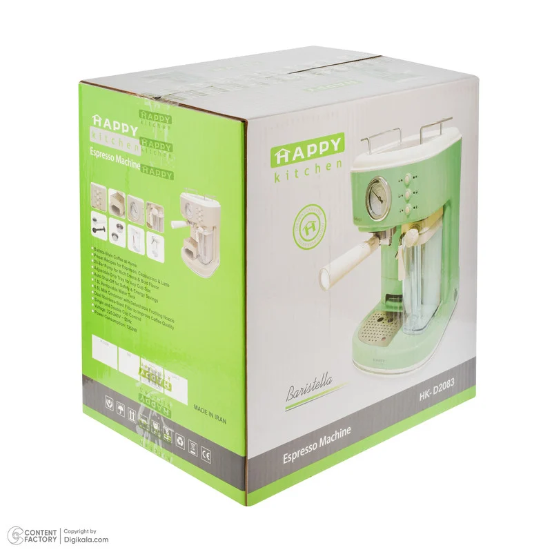 اسپرسو ساز ۱۵۰۰ میلیلیتر هپی کیچن مدل HK-D2083 - Image 22