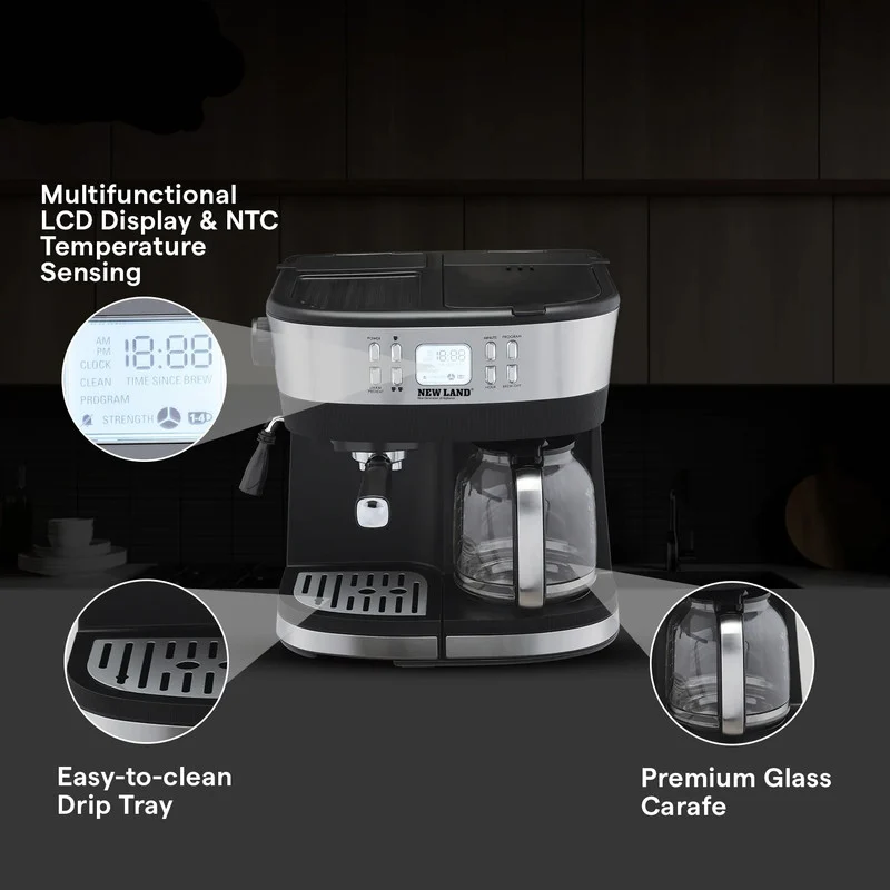 اسپرسو ساز 1000 میلیلیتر نیولند مدل NL-2740BS - Image 4