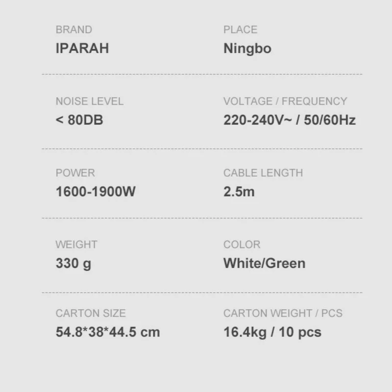 سشوار حرفهای 1900وات ای پاراه مدل P-385 - Image 2