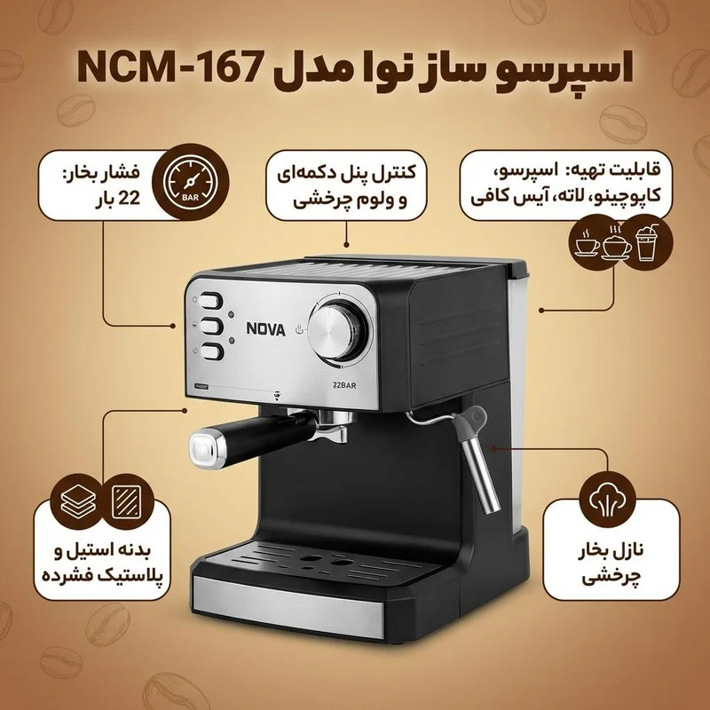 اسپرسو ساز نوا مدل NCM-167 - Image 2