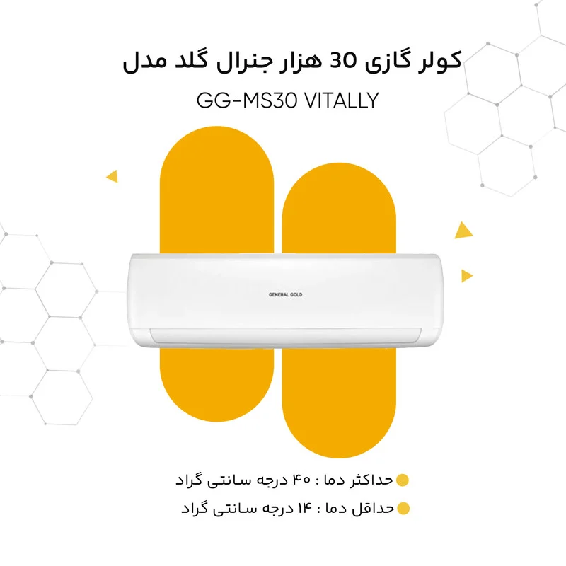کولر گازی اسپلیت دیواری 30000 دور ثابت جنرال گلد مدل GG-MS30 VITALLY - Image 9
