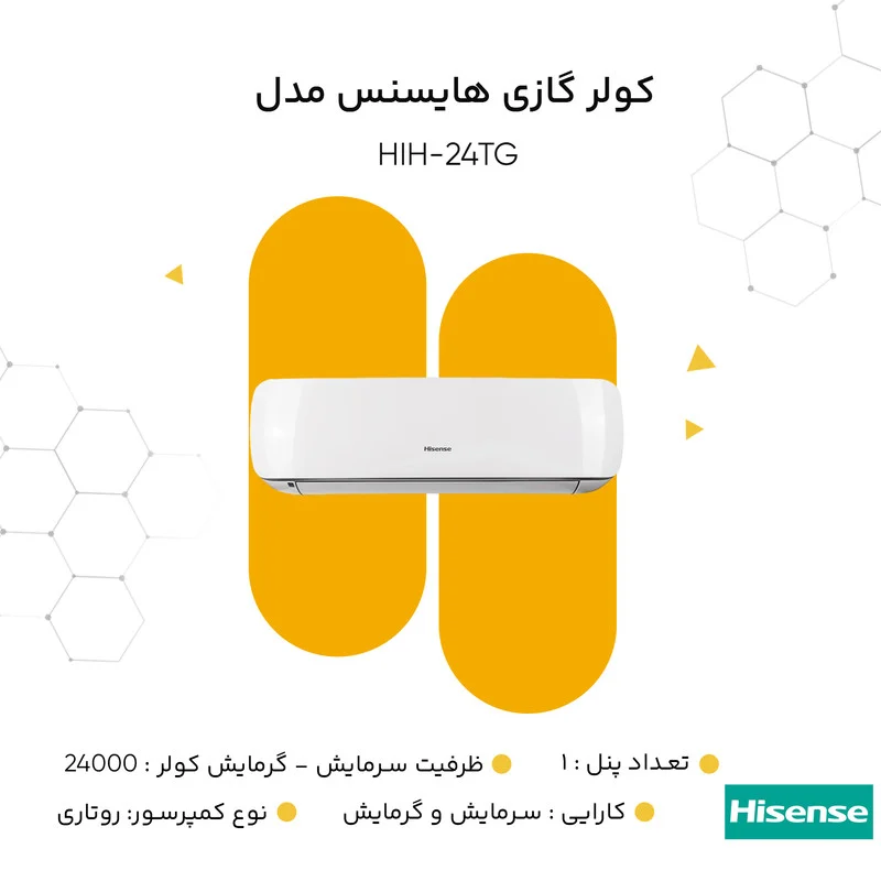کولر گازی اسپلیت دیواری 24000 اینورتر هایسنس مدل HIH-24TG - Image 13
