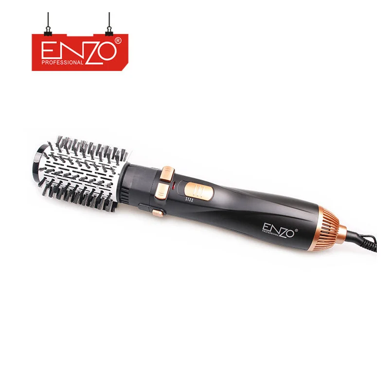 سشوار برسدار چرخشی حرفهای انزو مدل EN-746، موتور AC با توان مصرفی 6600 وات، دارای قابلیت باد سرد، با حالت صافکننده و حجمدهنده، وزن 400 گرم، تنظیم حرارت 2 حالته و کنترل سرعت 2 حالته، به همراه سری برسدار گرد باریک، پهن و تخت - Image 5