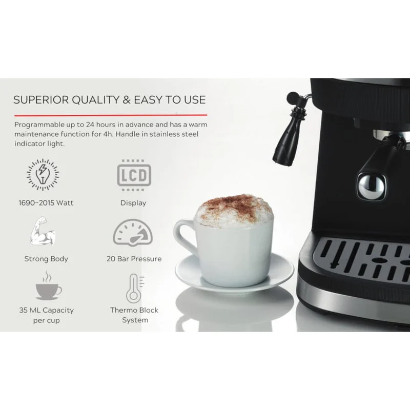 اسپرسو ساز 1000 میلیلیتر نیولند مدل NL-2740BS - Image 9